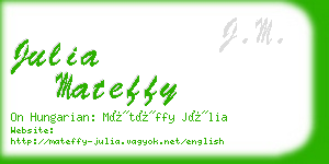 julia mateffy business card